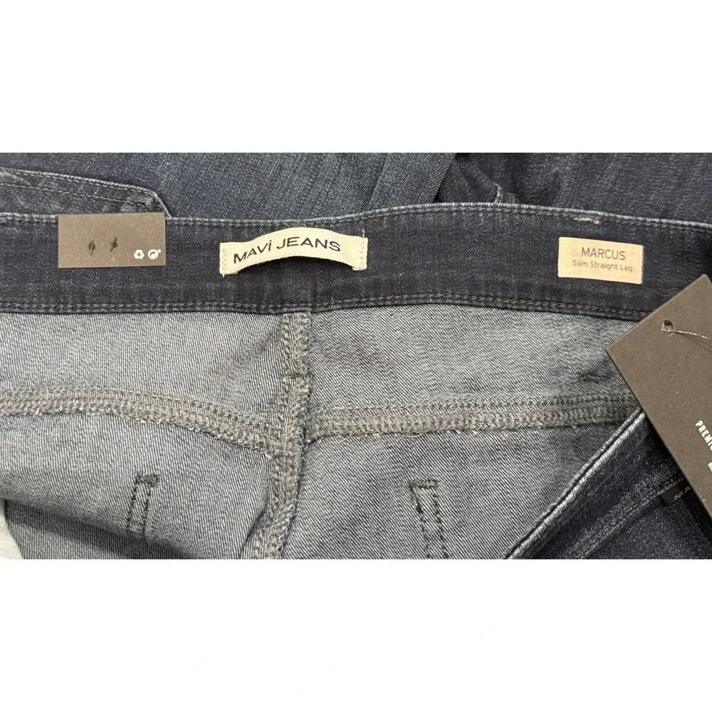Mavi Jeans Marcus Brooklyn Tonal Dark Slim Straight Size Mens 38x30 Stretch‎ NWT